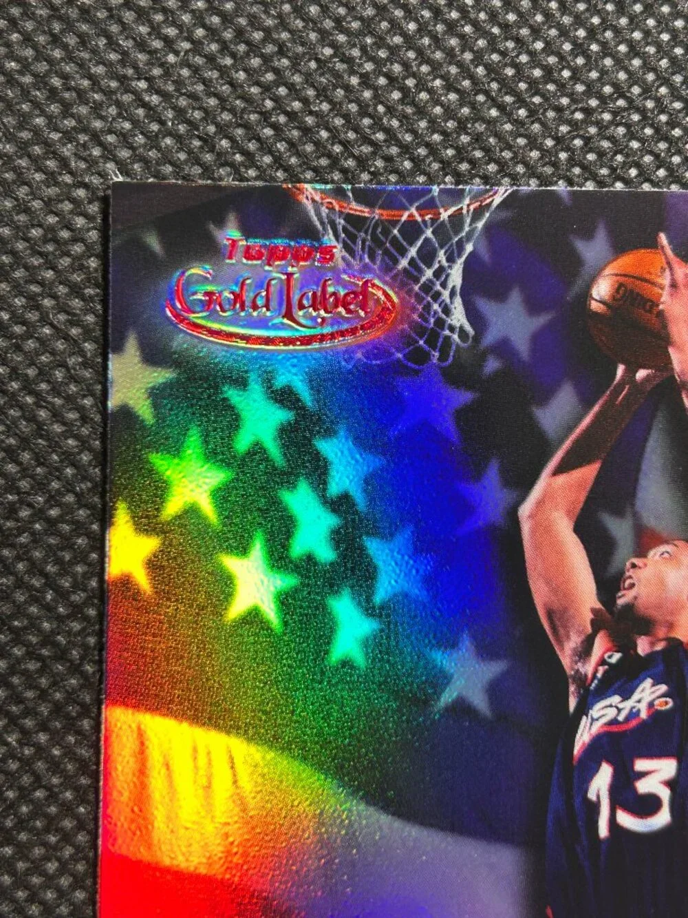 1999 Topps Quest for the Gold Label RED MISSING SERIAL #/25 Tim Duncan